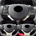 Adesivo decorativo per pulsante volante in fibra di carbonio per auto per Lexus IS250 NX200 200t 300h 13-, guida a sinistra C Style, Steering Wheel Button C Style