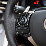 Adesivo decorativo per pulsante volante in fibra di carbonio per auto per Lexus IS250 NX200 200t 300h 13-, guida a sinistra C Style, Steering Wheel Button C Style