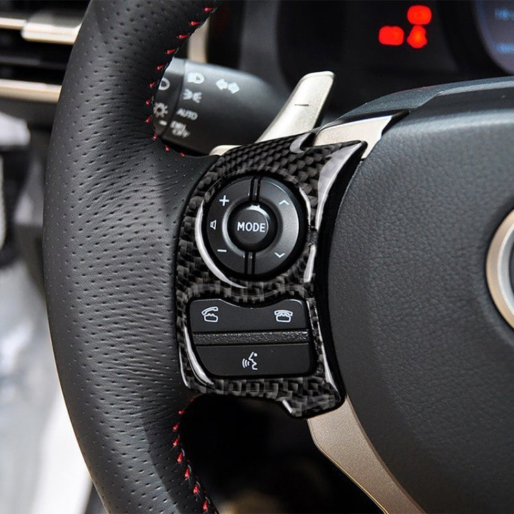 Adesivo decorativo per pulsante volante in fibra di carbonio per auto per Lexus IS250 NX200 200t 300h 13-, guida a sinistra C Style, Steering Wheel Button C Style