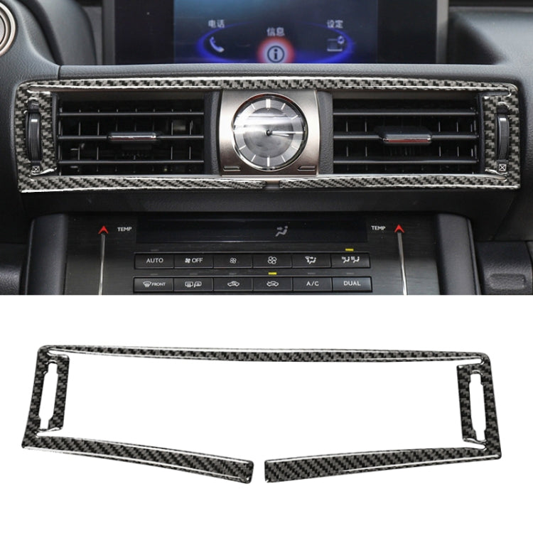 Adesivo decorativo per presa d'aria di controllo centrale in fibra di carbonio per auto per Lexus IS250 2013-, guida a sinistra, Central Control Air Outlet