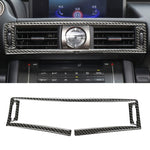 Adesivo decorativo per presa d'aria di controllo centrale in fibra di carbonio per auto per Lexus IS250 2013-, guida a sinistra, Central Control Air Outlet
