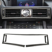 Adesivo decorativo per presa d'aria di controllo centrale in fibra di carbonio per auto per Lexus IS250 2013-, guida a sinistra, Central Control Air Outlet