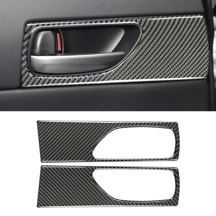 Adesivo decorativo per maniglia della porta posteriore in fibra di carbonio per auto per Lexus IS250 2013-, guida a sinistra, Rear Door Handle