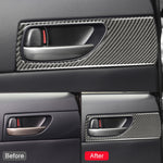 Adesivo decorativo per maniglia della porta posteriore in fibra di carbonio per auto per Lexus IS250 2013-, guida a sinistra, Rear Door Handle
