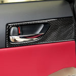Adesivo decorativo per maniglia della porta posteriore in fibra di carbonio per auto per Lexus IS250 2013-, guida a sinistra, Rear Door Handle