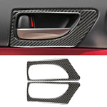 Adesivo decorativo per maniglia della porta anteriore in fibra di carbonio per auto per Lexus IS250 2013-, guida a sinistra B stile, Front Door Handle B Style
