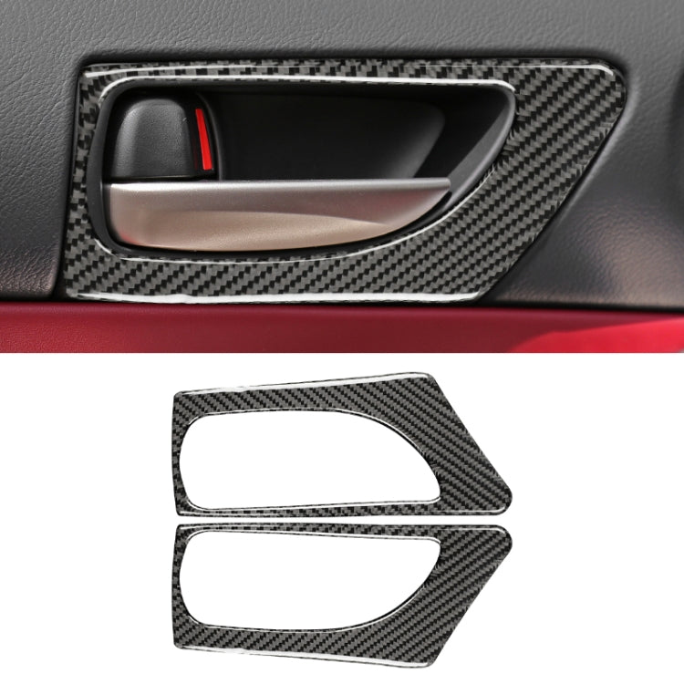 Adesivo decorativo per maniglia della porta anteriore in fibra di carbonio per auto per Lexus IS250 2013-, guida a sinistra B stile, Front Door Handle B Style