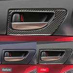 Adesivo decorativo per maniglia della porta anteriore in fibra di carbonio per auto per Lexus IS250 2013-, guida a sinistra B stile, Front Door Handle B Style