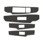 Adesivo decorativo per pulsanti del pannello di sollevamento del vetro della finestra in fibra di carbonio per auto per Lexus IS250 2013-, guida a sinistra A Style, Window Glass Lifting A Style