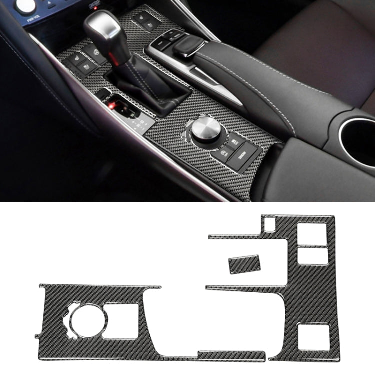 Adesivo decorativo per pannello di posizione del cambio in fibra di carbonio per auto per Lexus IS250 2013-, guida a sinistra A Style, Gear Position A Style