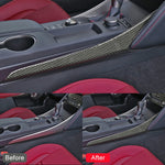 Striscia decorativa laterale per posizione cambio in fibra di carbonio per auto per Lexus IS250 2013-, guida a sinistra, Gear Position Side