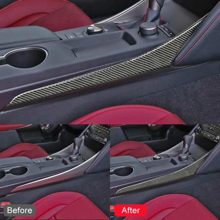 Striscia decorativa laterale per posizione cambio in fibra di carbonio per auto per Lexus IS250 2013-, guida a sinistra, Gear Position Side