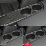 Adesivo decorativo per pannello portabicchieri per auto in fibra di carbonio per Lexus IS250 2013-, guida a sinistra, Water Cup Holder