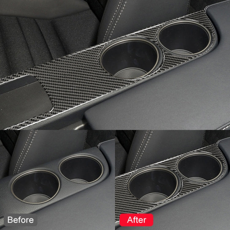 Adesivo decorativo per pannello portabicchieri per auto in fibra di carbonio per Lexus IS250 2013-, guida a sinistra, Water Cup Holder