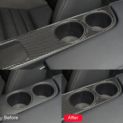 Adesivo decorativo per pannello portabicchieri per auto in fibra di carbonio per Lexus IS250 2013-, guida a sinistra, Water Cup Holder