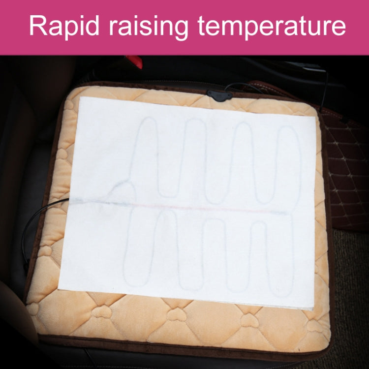Tappetino riscaldato invernale per cuscino riscaldatore per sedile USB per auto, stile: quadrato, Square (Black), Square (Coffee), Square (Beige), Square (Red)