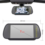 PZ474 Telecamera per luce freno impermeabile da 170 gradi per auto + monitor retrovisore da 7 pollici per Iveco Daily 4 Gen, PZ474 + 7 inch Rearview Monitor