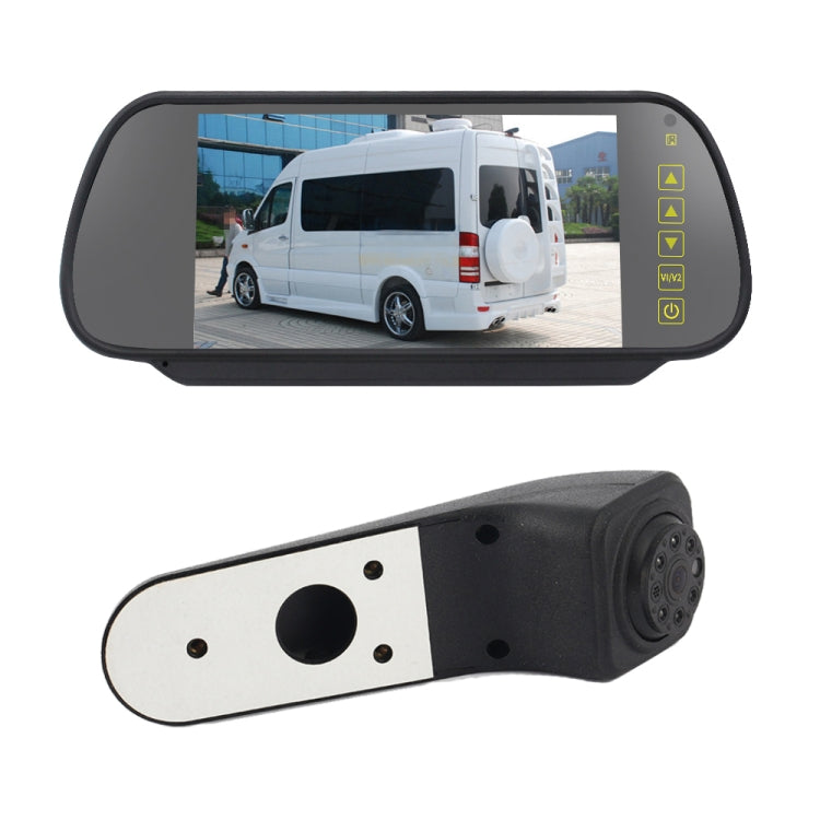 PZ475 Telecamera per luce freno da 170 gradi impermeabile per auto + monitor retrovisore da 7 pollici per Volkswagen Crafter, PZ475 + 7 inch Rearview Monitor