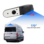 PZ475 Telecamera per luce freno da 170 gradi impermeabile per auto + monitor retrovisore da 7 pollici per Volkswagen Crafter, PZ475 + 7 inch Rearview Monitor