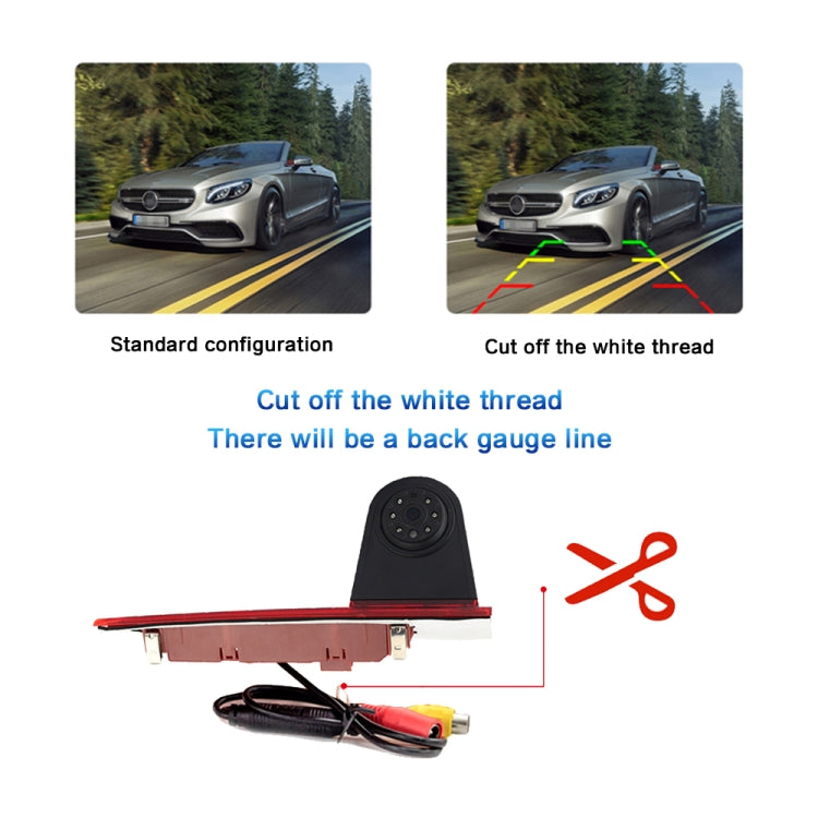 PZ477 Telecamera per luce freno impermeabile da 170 gradi per auto per Ford Transit Custom, PZ477