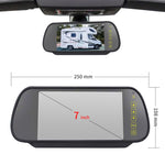 PZ477 Telecamera per luce freno impermeabile da 170 gradi per auto + monitor retrovisore da 7 pollici per Ford Transit Custom, PZ477 + 7 inch Rearview Monitor