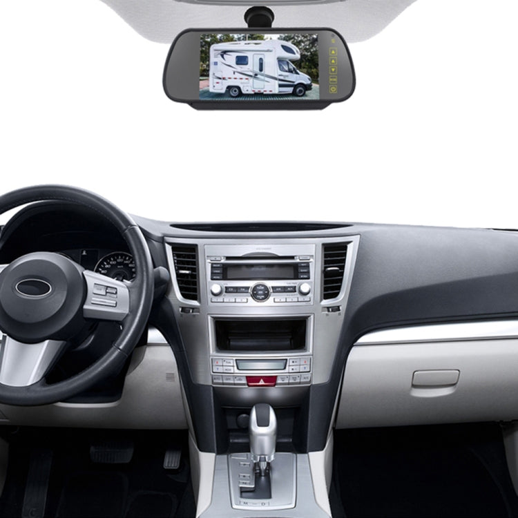 PZ477 Telecamera per luce freno impermeabile da 170 gradi per auto + monitor retrovisore da 7 pollici per Ford Transit Custom, PZ477 + 7 inch Rearview Monitor