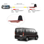 PZ477 Telecamera per luce freno impermeabile da 170 gradi per auto + monitor retrovisore da 7 pollici per Ford Transit Custom, PZ477 + 7 inch Rearview Monitor