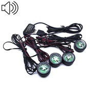 Luci d'atmosfera a LED per auto universali Versione con controllo vocale della luce del piede di emergenza, Voice Control Version