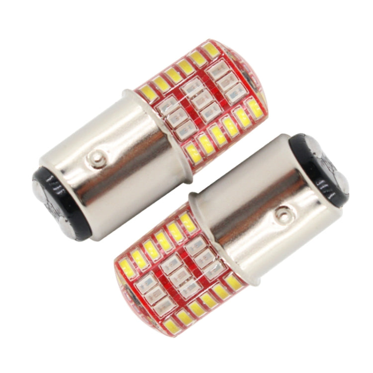2 PZ 1157 DC12V / 1.1W Moto / Auto LED Doppio Colore Lampeggiante Indicatore di direzione / Lampada freno con 42 LED SMD-3014 Perline lampada, 1157 DC12V