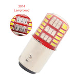2 PZ 1157 DC12V / 1.1W Moto / Auto LED Doppio Colore Lampeggiante Indicatore di direzione / Lampada freno con 42 LED SMD-3014 Perline lampada, 1157 DC12V