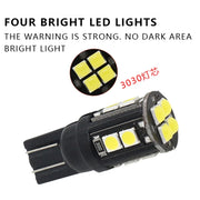 10 PZ T10/168/194 DC12V / 1W / 6000K / 60LM Luci di ingombro per decodifica auto con perline lampada SMD-3030 a 12 LED, T10/168