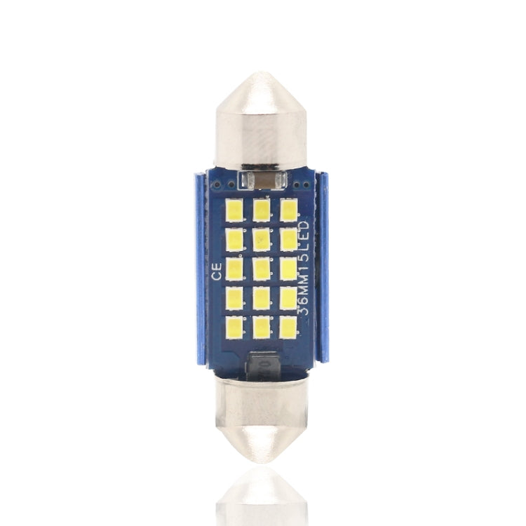 10 PZ 36mm DC12-24V / 1W / 6000K / 60LM 15LED SMD Lampada da lettura per auto Luce di cortesia, 36mm