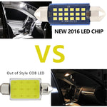 10 PZ 36mm DC12-24V / 1W / 6000K / 60LM 15LED SMD Lampada da lettura per auto Luce di cortesia, 36mm