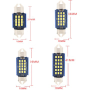 10 PZ 39mm DC12-24V / 1W / 6000K / 60LM 15LED SMD Lampada da lettura per auto Dome Light, 39mm