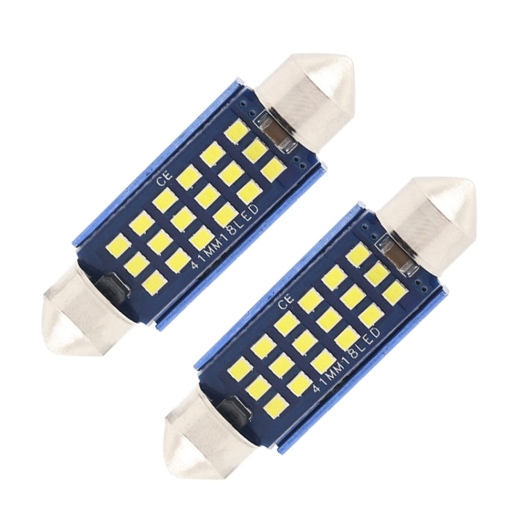 10 PZ 41mm DC12-24V / 1W / 6000K / 60LM 18LED SMD Lampada da lettura per auto Dome Light, 41mm