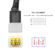 Cavo connettore DELPHI da femmina a 6 pin per moto DELPHI, 6PIN