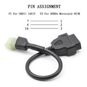 Cavo connettore OBD 16PIN femmina a 4PIN per moto per Honda, 16PIN to 4PIN