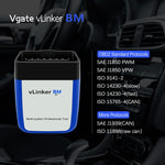 VLINKER BM V2.2 Bluetooth 3.0 Android Phone Rilevatore diagnosi guasti OBD per auto, BM V2.2 Bluetooth 3.0