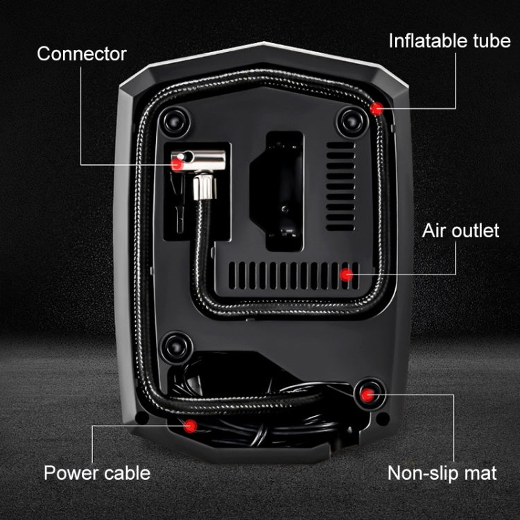 Pompa ad aria con puntatore a pedale gonfiabile portatile per auto 12V con luce, Pointer