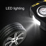 Pompa ad aria con puntatore a pedale gonfiabile portatile per auto 12V con luce, Pointer