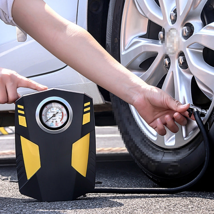 Pompa ad aria con puntatore a pedale gonfiabile portatile per auto 12V con luce, Pointer