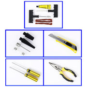 Pompa ad aria con puntatore a pedale gonfiabile portatile per auto 12V con luce e cassetta degli attrezzi, Pointer with Tool Box