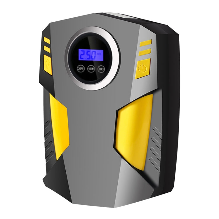 Pompa ad aria con display digitale a pedale gonfiabile portatile per auto 12V con luce e cassetta degli attrezzi, Digital Display with Tool Box