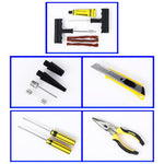 Pompa ad aria con display digitale a pedale gonfiabile portatile per auto 12V con luce e cassetta degli attrezzi, Digital Display with Tool Box