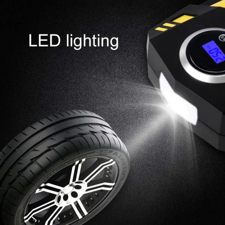 Pompa ad aria con display digitale a pedale gonfiabile portatile per auto 12V con luce e cassetta degli attrezzi, Digital Display with Tool Box