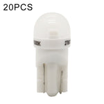 20 PZ T10 DC12V / 0,25 W / 6500 K / 20LM Lampada da lettura a bolle plug-in a testa tonda per auto con lampade SMD-3030 da 1 LED, T10