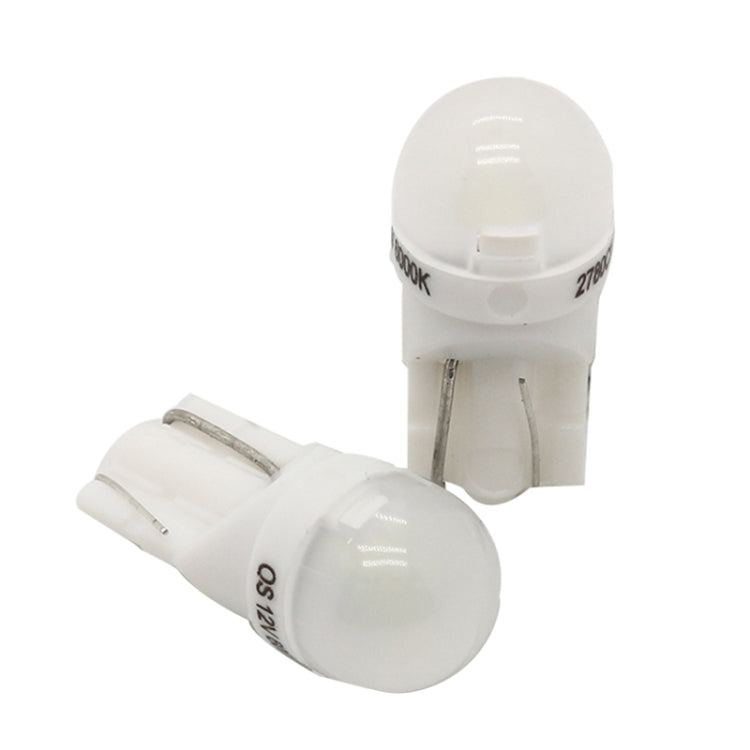20 PZ T10 DC12V / 0,25 W / 6500 K / 20LM Lampada da lettura a bolle plug-in a testa tonda per auto con lampade SMD-3030 da 1 LED, T10