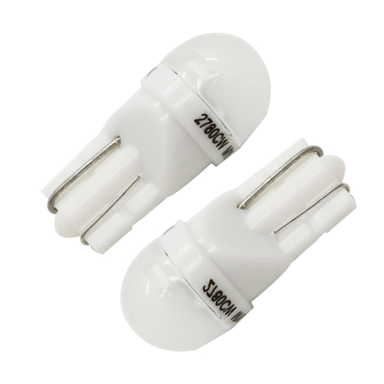 20 PZ T10 DC12V / 0,25 W / 6500 K / 20LM Lampada da lettura a bolle plug-in a testa tonda per auto con lampade SMD-3030 da 1 LED, T10
