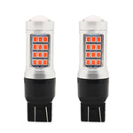 2 luci di stop stroboscopiche per auto DC 12V / 2.2W 7443 con lampade SMD-2835 da 42 LED, 7443 Strobe