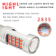 2 luci di stop stroboscopiche per auto DC 12V / 2.2W 7443 con lampade SMD-2835 da 42 LED, 7443 Strobe